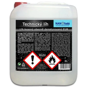 Líh technický, ob. denaturovaný kvasný etanol EUR - min94% etanolu 5L kanystr