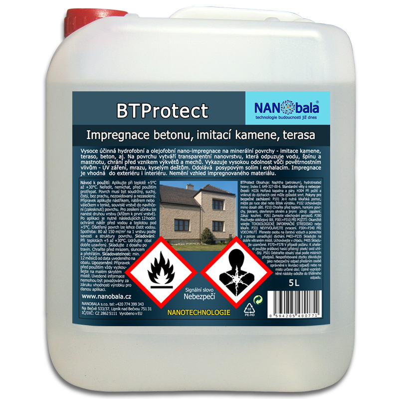 Hydrofobní a olejofobní ochrana BTProtect 10L